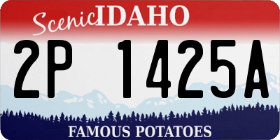 ID license plate 2P1425A