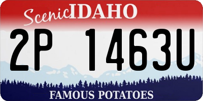 ID license plate 2P1463U