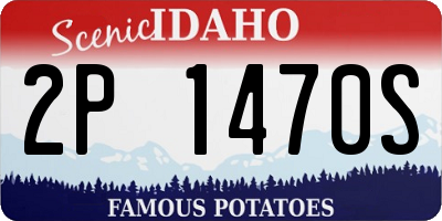 ID license plate 2P1470S