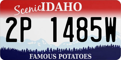 ID license plate 2P1485W
