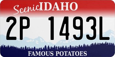 ID license plate 2P1493L
