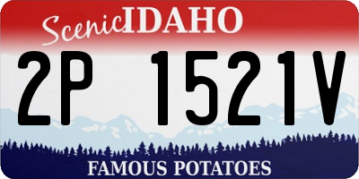 ID license plate 2P1521V