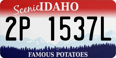 ID license plate 2P1537L