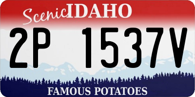 ID license plate 2P1537V