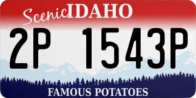 ID license plate 2P1543P