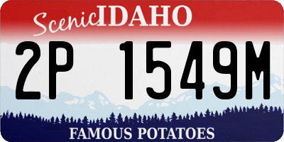 ID license plate 2P1549M