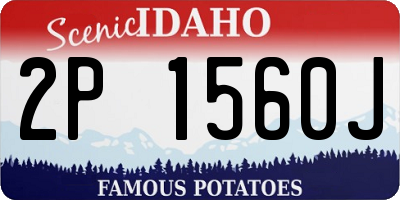 ID license plate 2P1560J