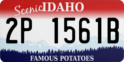 ID license plate 2P1561B