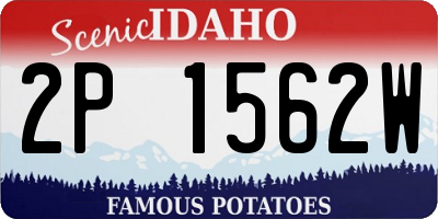 ID license plate 2P1562W