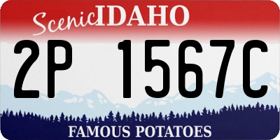 ID license plate 2P1567C