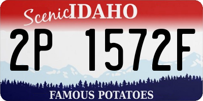 ID license plate 2P1572F