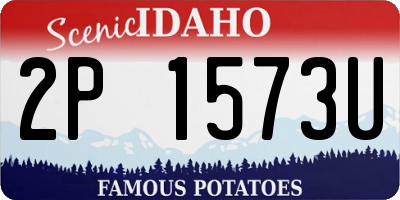 ID license plate 2P1573U