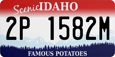 ID license plate 2P1582M