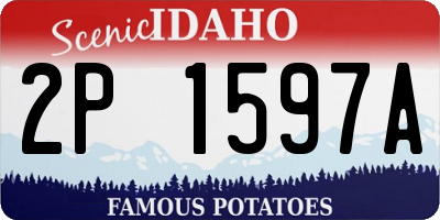 ID license plate 2P1597A