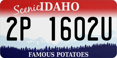 ID license plate 2P1602U