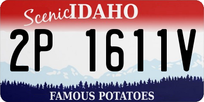 ID license plate 2P1611V