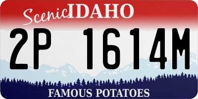 ID license plate 2P1614M