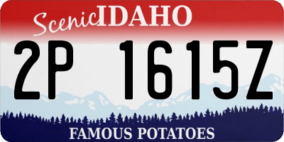 ID license plate 2P1615Z