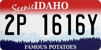 ID license plate 2P1616Y