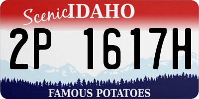 ID license plate 2P1617H