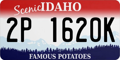 ID license plate 2P1620K