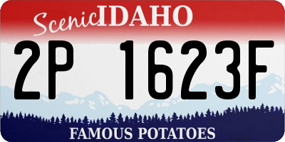 ID license plate 2P1623F