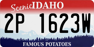 ID license plate 2P1623W