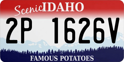 ID license plate 2P1626V