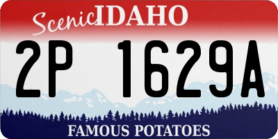 ID license plate 2P1629A