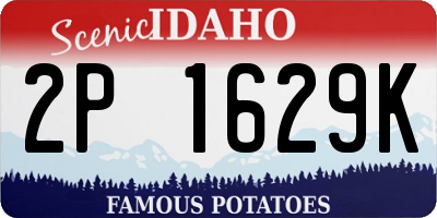 ID license plate 2P1629K