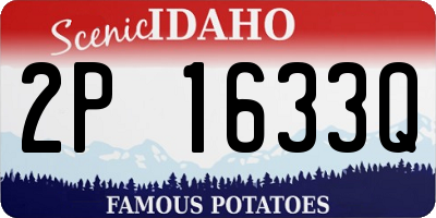 ID license plate 2P1633Q