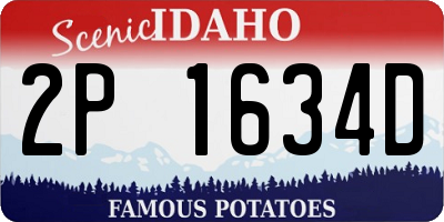 ID license plate 2P1634D