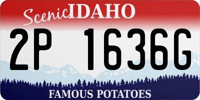 ID license plate 2P1636G