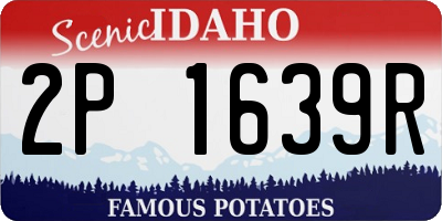 ID license plate 2P1639R