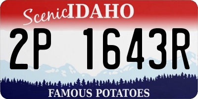 ID license plate 2P1643R