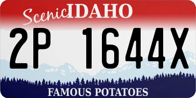 ID license plate 2P1644X