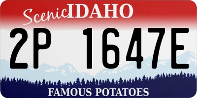 ID license plate 2P1647E