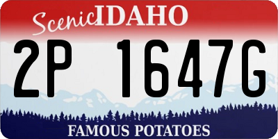 ID license plate 2P1647G
