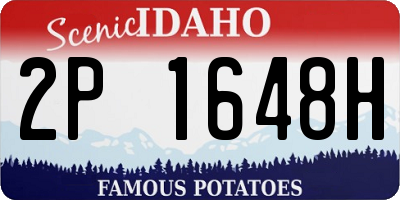 ID license plate 2P1648H