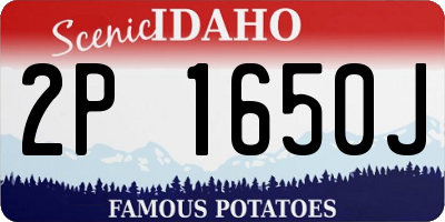 ID license plate 2P1650J