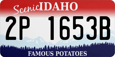 ID license plate 2P1653B