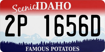 ID license plate 2P1656D