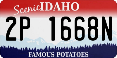 ID license plate 2P1668N