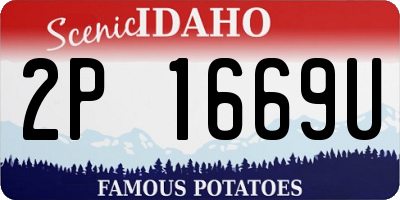 ID license plate 2P1669U