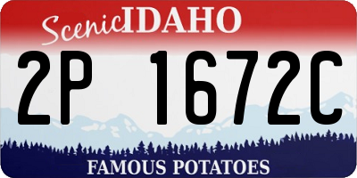 ID license plate 2P1672C