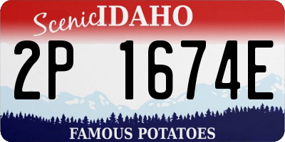 ID license plate 2P1674E