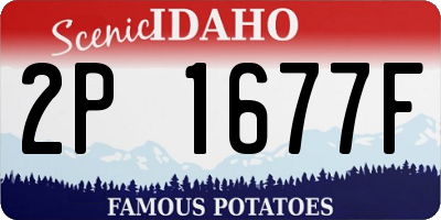 ID license plate 2P1677F