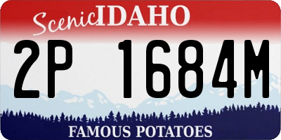 ID license plate 2P1684M