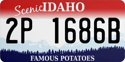 ID license plate 2P1686B
