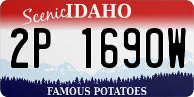 ID license plate 2P1690W